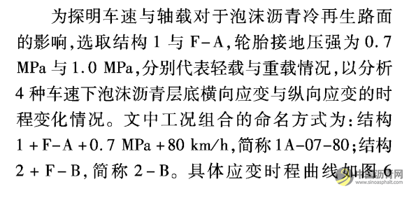 高溫重載下泡沫瀝青冷再生路面響應(yīng)分析 瀝青網(wǎng)，sinoasphalt.com